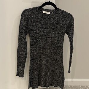 Sandro Black and Gray Knit Top/ long sweater
